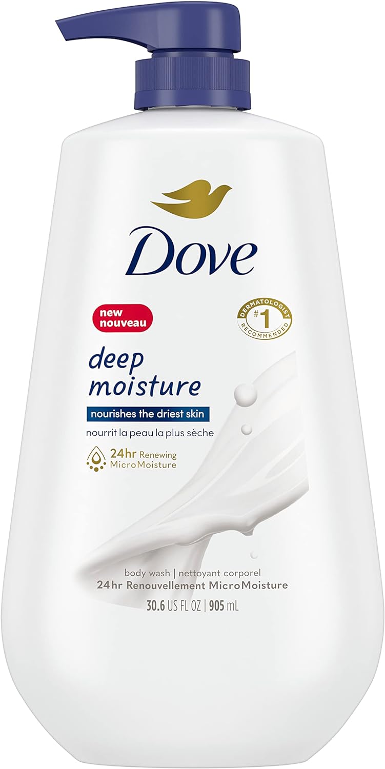 Dove Deep Moisture Body Wash for nourishing the driest skin gentle body cleanser that deeply moisturizes the skin