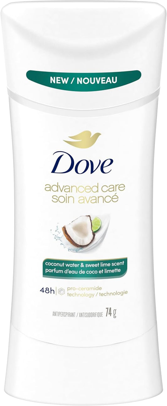 Dove Advanced Care Antiperspirant 48H Sweat and Odour Protection Coconut Water & Sweet Lime Scent with Pro-Ceramide Technology