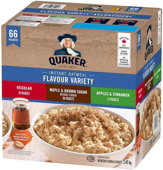 Quaker Instant Oatmeal 3 Flavour Variety Pack