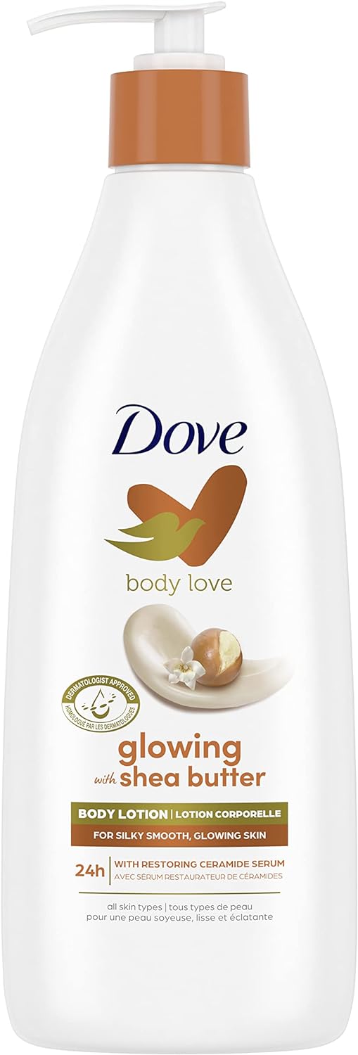 Dove Body Love Body Lotion dry skin moisturizer for silky, smooth skin Pampering Care with shea butter