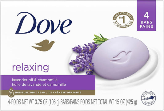 Dove Relaxing Beauty Bar gentle skin cleanser Lavender more moisturizing than bar soap