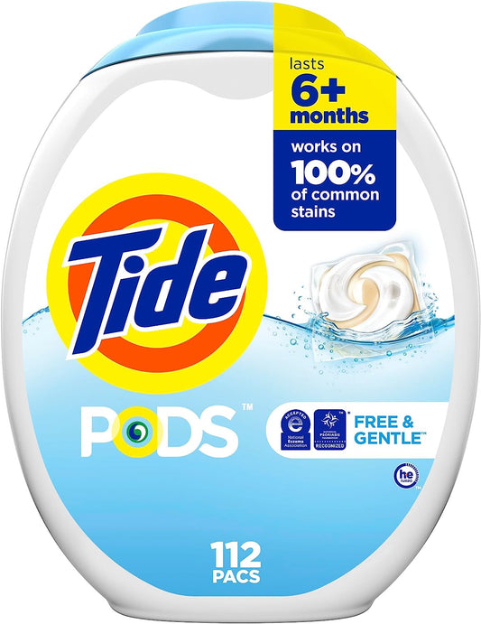 Tide PODS Free and Gentle Laundry Detergent Soap Pacs