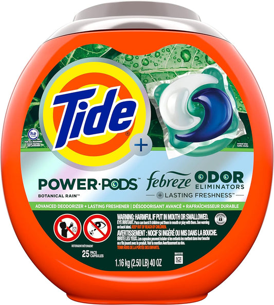 Tide Power Pods Laundry Detergent Pacs with Febreze, 25 Count