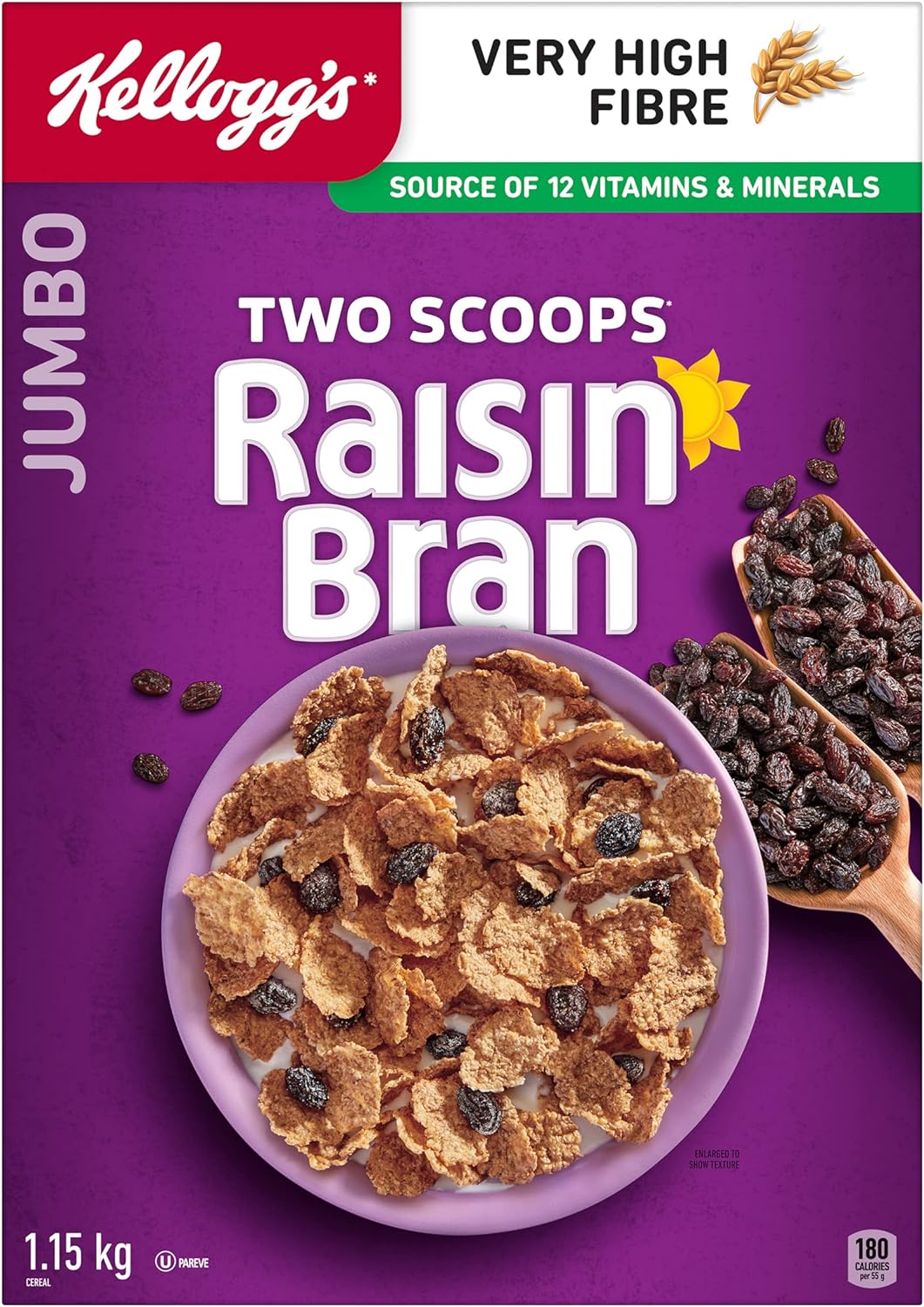 Kellogg's Two Scoops Raisin Bran Cereal